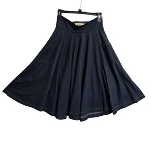 EUC EFFIES HEART FLARED A LINE RETRO MIDI SKIRT SZ M